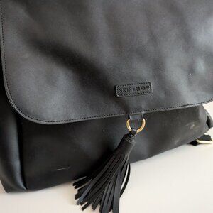 Skip Hop Black Vegan Leather Diaper Bag